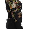 Dolce &amp; Gabbana Schwarze Seidenbluse mit Blumendruck