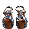 Dolce & Gabbana Multicolor Majolica Embellished Wedge Sandals Shoes