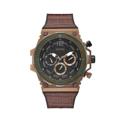 Guess Brown Synthetic Dress Watch
