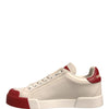 Dolce & Gabbana Shoes White Leather Logo Portofino Sneakers