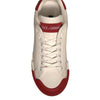Dolce & Gabbana Shoes White Leather Logo Portofino Sneakers