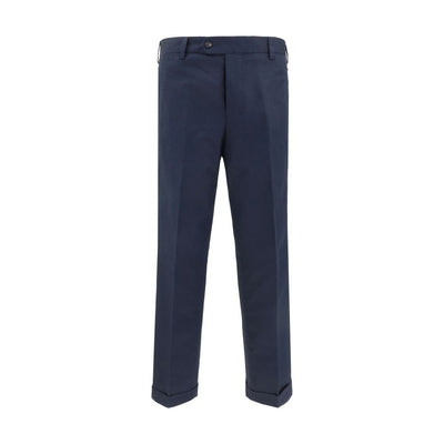 Germano Blue Cotton Casual Pants