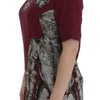 Dolce & Gabbana Red Knight Print Silk Blouse T-shirt