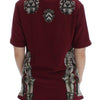 Dolce & Gabbana Red Knight Print Silk Blouse T-shirt