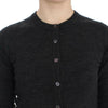 Dolce & Gabbana Gray Wool Button Cardigan Sweater