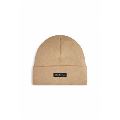 Calvin Klein Jeans Beige Recycled Polyester Cap (Baseball Hat)