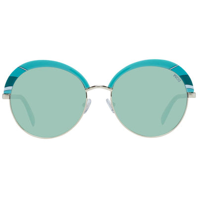 Emilio Pucci Turquoise Metal & Plastic Sunglasses