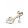 MACH & MACH Gray Leather Platform Sandals