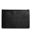 Sac pochette zippé en cuir noir Dolce &amp; Gabbana #DGFAMILY pour homme