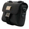 Dolce & Gabbana Black Logo Plaque Leather Buckled Shoulder Crossbody Bag
