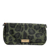 Dolce & Gabbana Green Nylon Leopard Print Shell Messenger Crossbody Bag