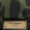 Dolce & Gabbana Green Nylon Leopard Print Shell Messenger Crossbody Bag