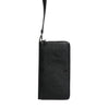 Dolce & Gabbana Black Calfskin Leather Logo Zip Around Continental Wallet