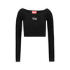 Diesel Black Rayon Long Sleeve T-Shirt