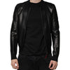 Dolce & Gabbana Black Lambskin Full Zip Biker Blouson Jacket