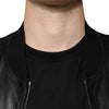 Dolce & Gabbana Black Lambskin Full Zip Biker Blouson Jacket