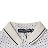 Polo à col en coton à pois blancs Dolce &amp; Gabbana