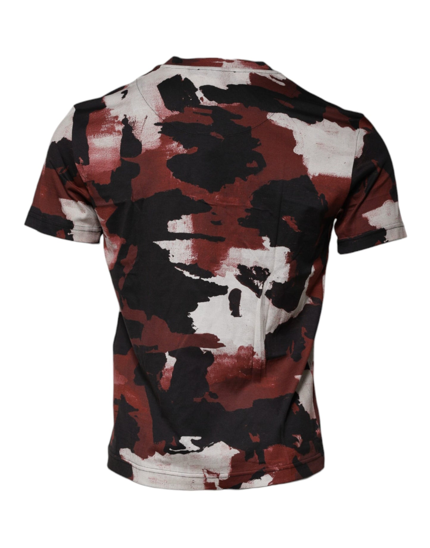 Dolce &amp; Gabbana Mehrfarbiges Camouflage-T-Shirt mit Rundhalsausschnitt