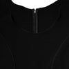 Emporio Armani Black Viscose Short Sleeves Sheath Midi Dress
