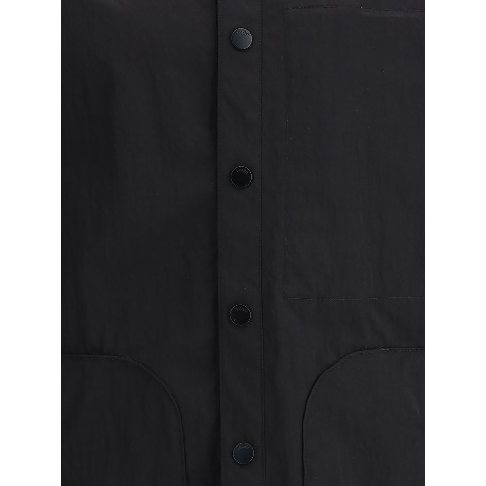 Paltò Black Polyester Coat