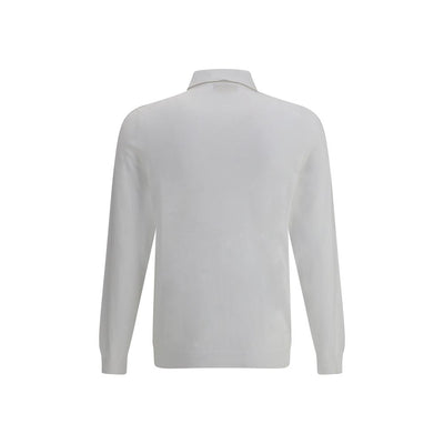 Svevo White Cotton Polo Shirt