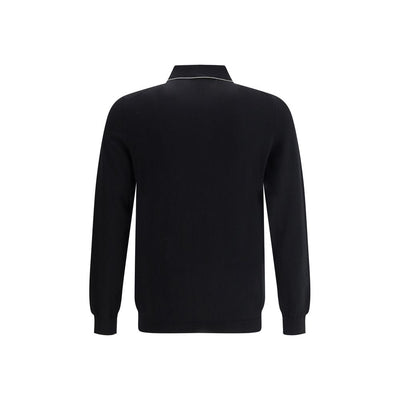Svevo Black Cotton Polo Shirt