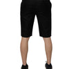 Dolce & Gabbana Black Cotton Casual Mid Waist Chino Shorts