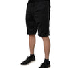 Dolce & Gabbana Black Polyester Mid Waist Men Bermuda Shorts