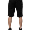 Dolce & Gabbana Black Polyester Mid Waist Men Bermuda Shorts