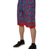 Dolce & Gabbana Blue Cherry Print Cotton Men Bermuda Shorts