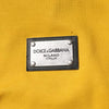 Dolce &amp; Gabbana – Gelber Kapuzenpullover mit durchgehendem Reißverschluss und Logo-Schild