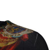 Dolce & Gabbana Black Heraldic DG Silk Round Neck Pullover Sweater
