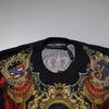 Dolce & Gabbana Black Heraldic DG Silk Round Neck Pullover Sweater
