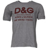 Dolce & Gabbana Gray Logo Print Cotton Crew Neck Men T-shirt