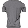 Dolce & Gabbana Gray Logo Print Cotton Crew Neck Men T-shirt