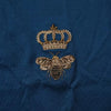 Dolce & Gabbana Blue Crown Bee Cotton Men Crew Neck T-shirt