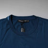 Dolce & Gabbana Blue Crown Bee Cotton Men Crew Neck T-shirt