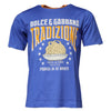Dolce & Gabbana Blue Graphic Print Cotton Crew Neck T-shirt