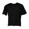 Dolce & Gabbana Black Logo Patch Cotton Crew Neck T-shirt