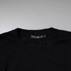 Dolce &amp; Gabbana Schwarzes Amore Leoparden-T-Shirt aus Baumwolle mit Rundhalsausschnitt