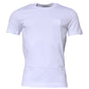 Dolce & Gabbana White Logo Plaque Cotton Crew Neck T-shirt