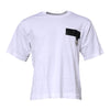 Dolce & Gabbana White Logo Patch Cotton Crew Neck T-shirt