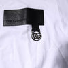 Dolce & Gabbana White Logo Patch Cotton Crew Neck T-shirt