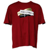 Dolce & Gabbana Red Logo Tape Cotton Crew Neck T-shirt