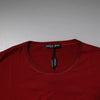 Dolce & Gabbana Red Logo Tape Cotton Crew Neck T-shirt
