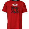 Dolce & Gabbana Red Logo Crown Cotton Crew Neck T-shirt