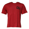 Dolce & Gabbana Red DG Logo Cotton Crew Neck T-shirt