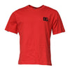 Dolce & Gabbana Red DG Logo Patch Cotton Crew Neck T-shirt