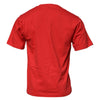 Dolce & Gabbana Red DG Logo Patch Cotton Crew Neck T-shirt