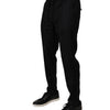 Dolce & Gabbana Black Wool Jogger Jogging Pants